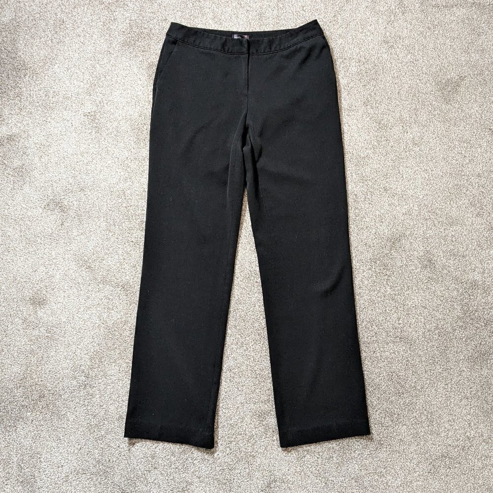 Women's RAFAELLA STUDIO Classic, Black, Front Zip, Career Pants; Size 8
